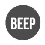 Beep logo in black and white